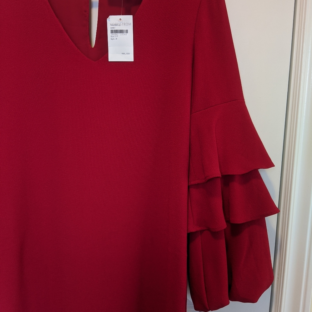 Charles Henry Red Mini Dress - Picture 5 of 7